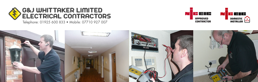 G&J Whittaker electrical contractors warrington services